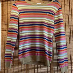 Vintage Lacoste sweater with colorful stripes